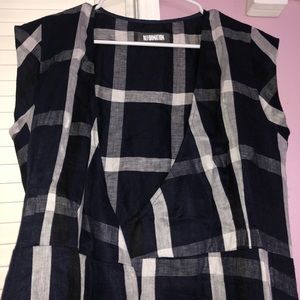 Reformation Dress - Dark Blue and White